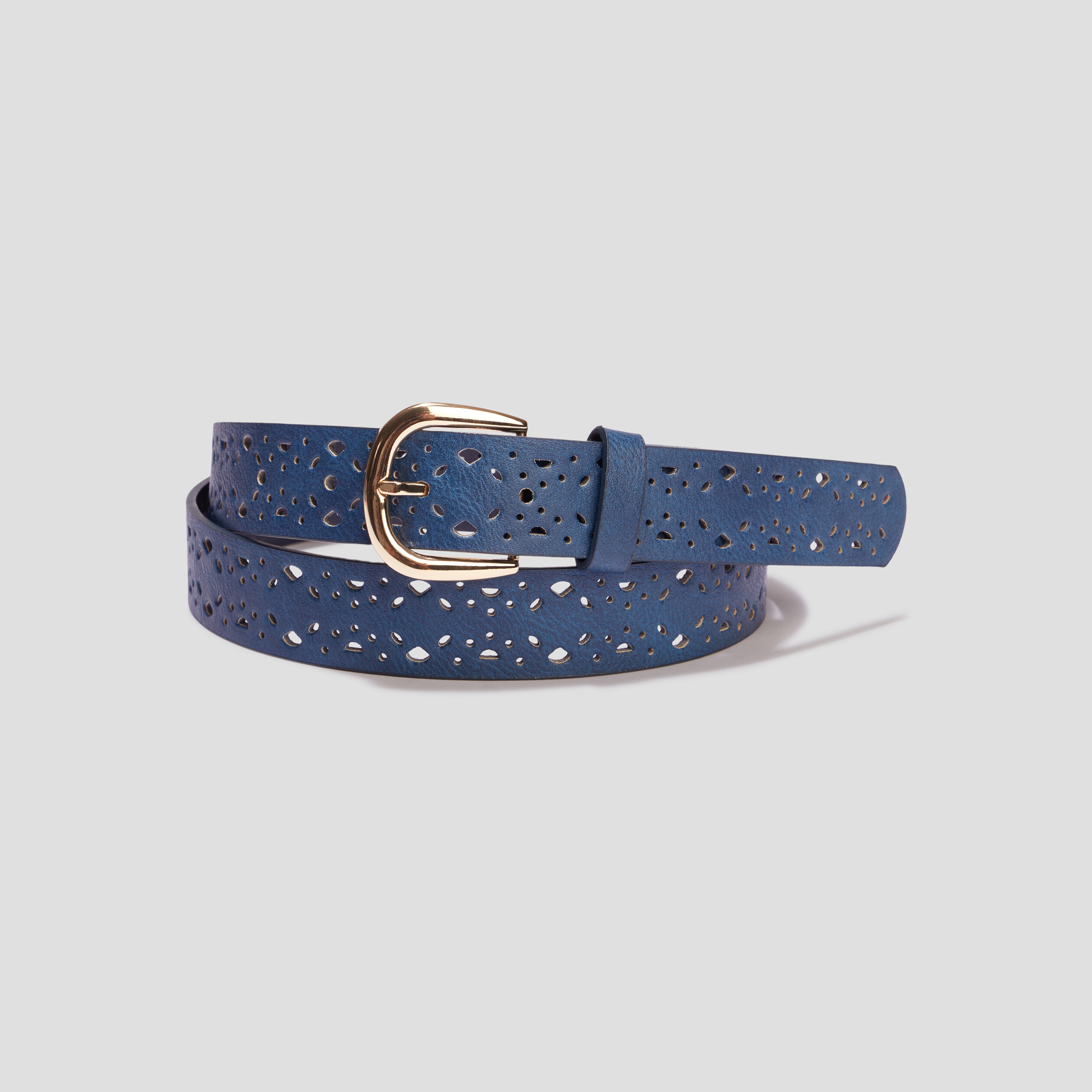 Ceinture perforée bleu marine femme | La Halle