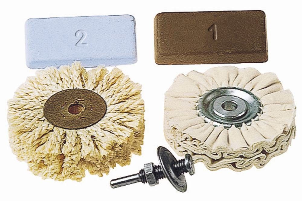 Wolfcraft Bohrer- und Bitset Wolfcraft Polier-Set Profi 2-teilig