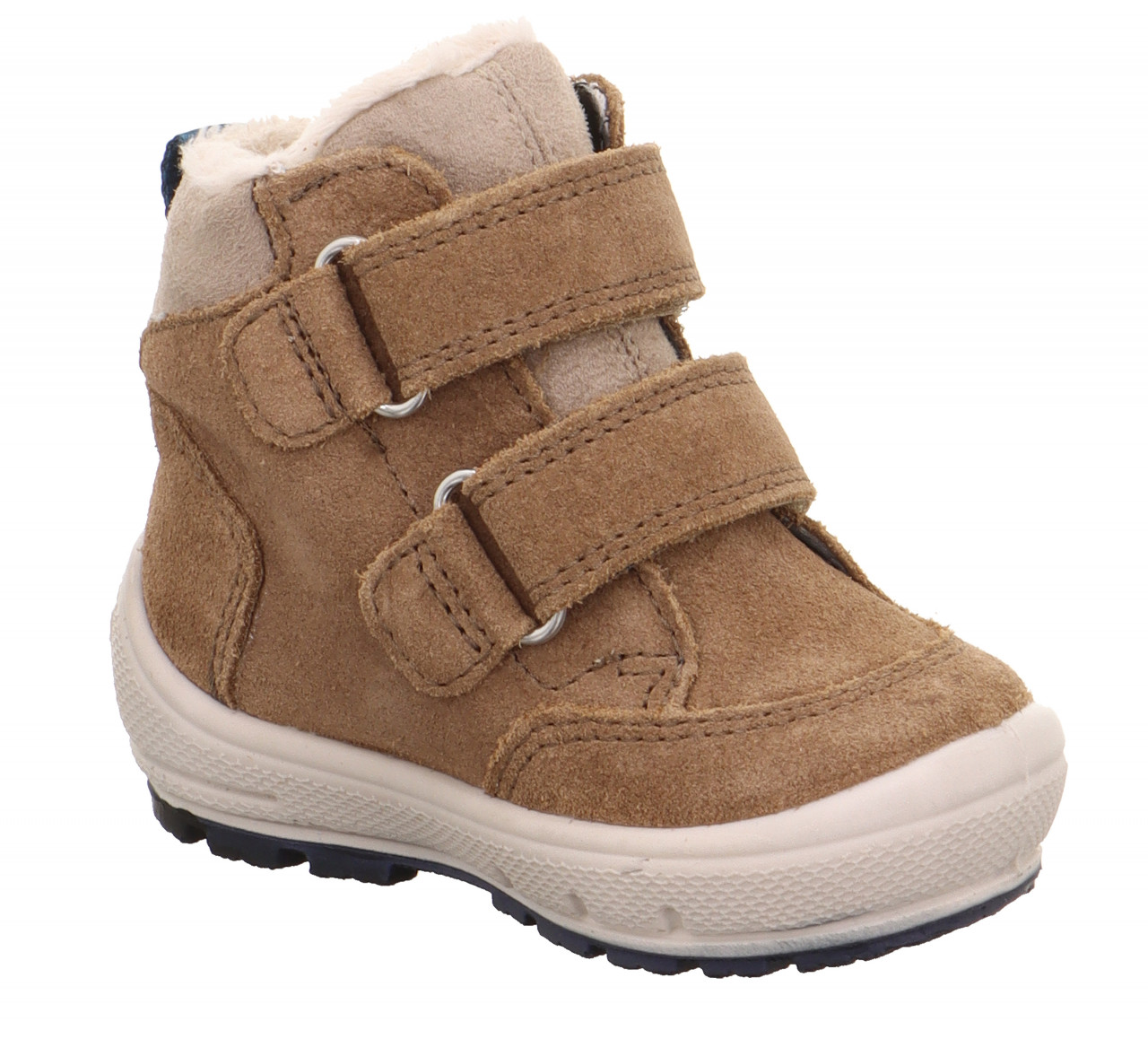 GROOVY - Braun/Blau Boots mit Klettverschluss