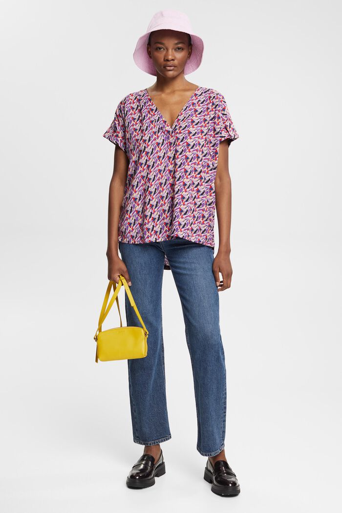 Bluse mit Muster, LENZING™ ECOVERO™
