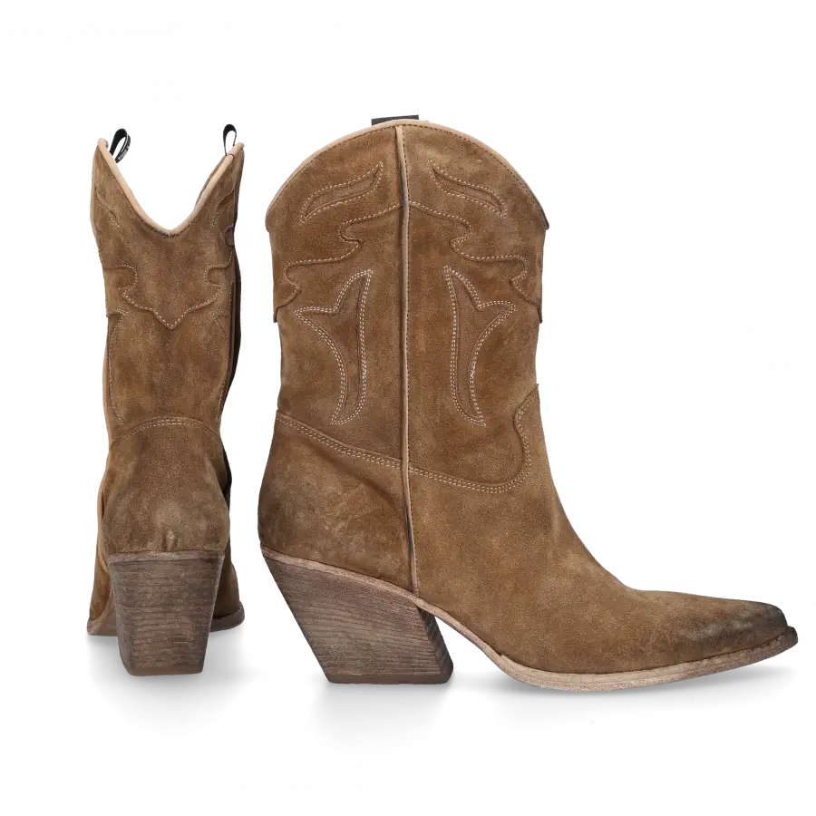 Strategia - Stiefel TEXAN MUD Veloursleder - beige