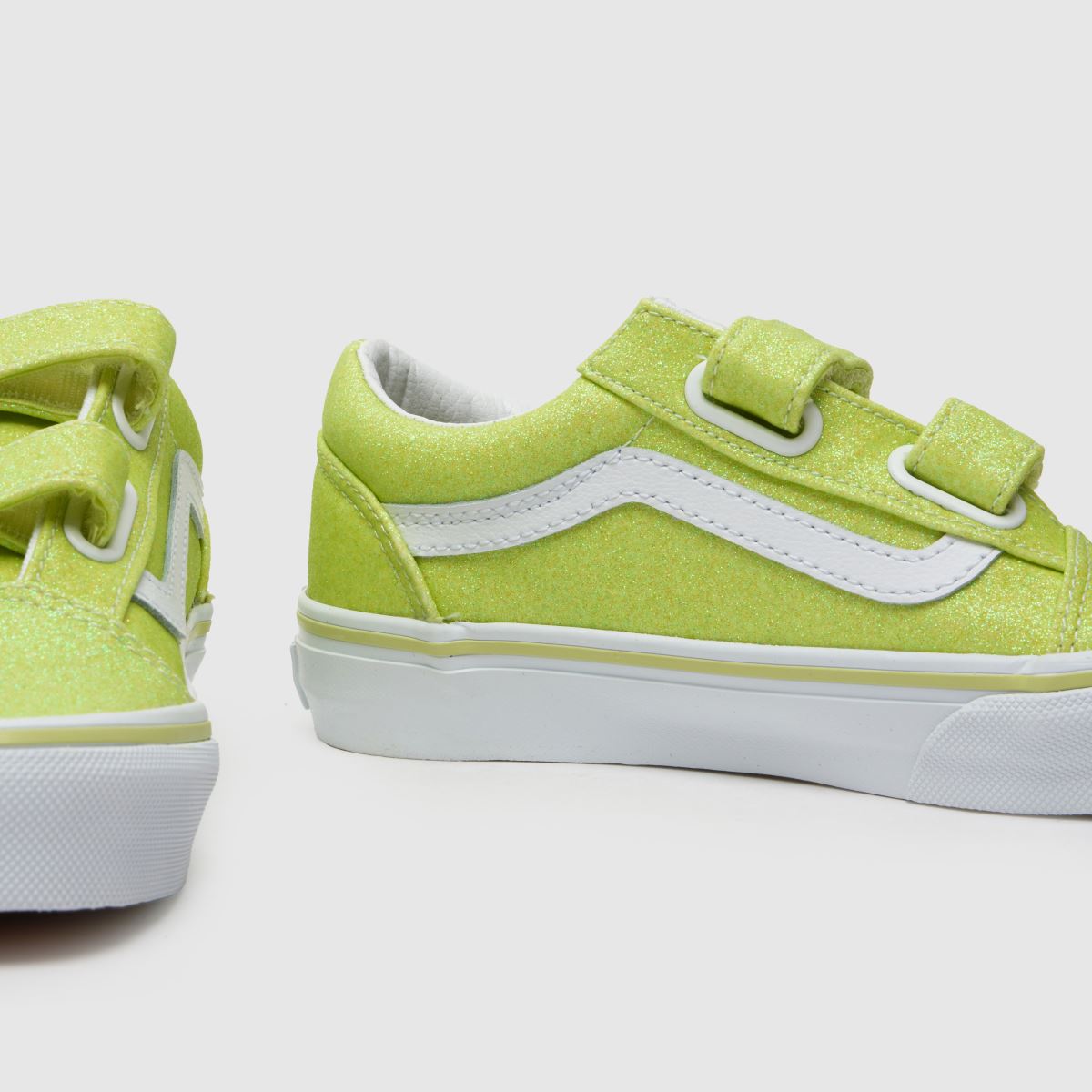 Vans lime old skool v glitter flickor junior träningsskor