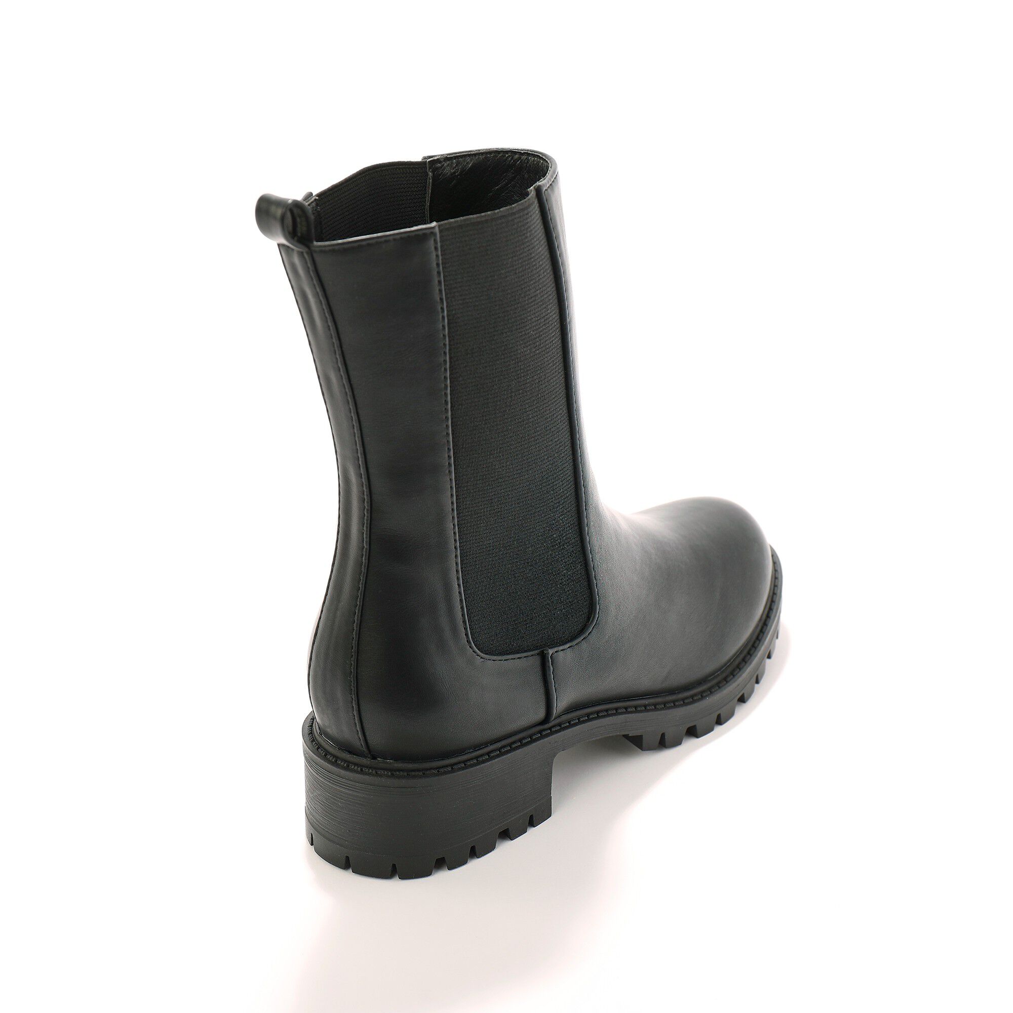 Boots montantes élastiquées à large semelle crantée
