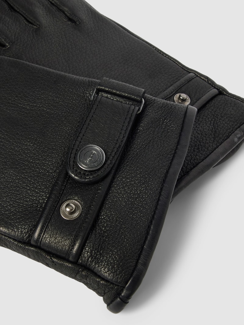 Handschuhe in Leder-Optik in schwarz