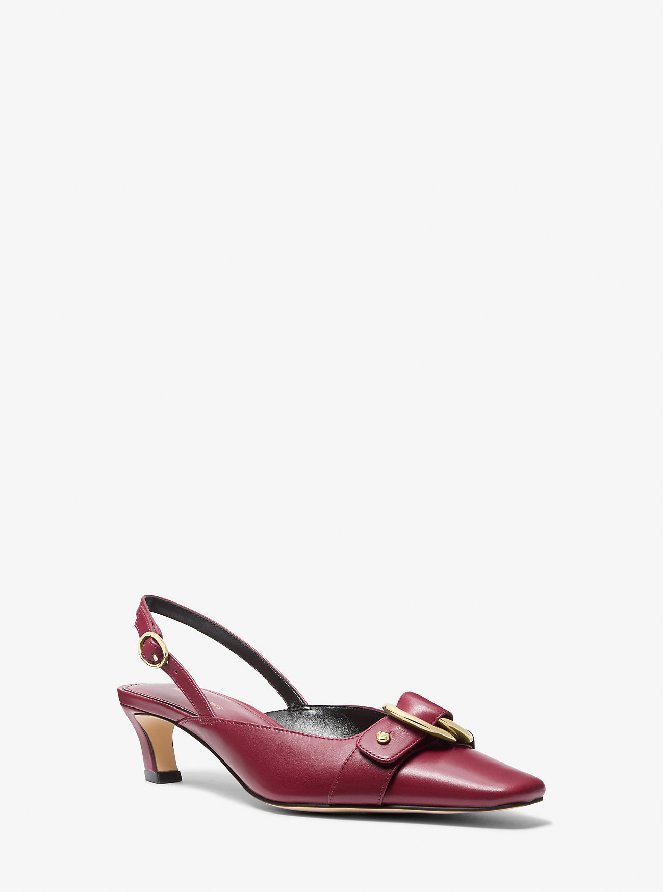 Jaden Slingback Kitten Pumps i skinn – MULBERRY
