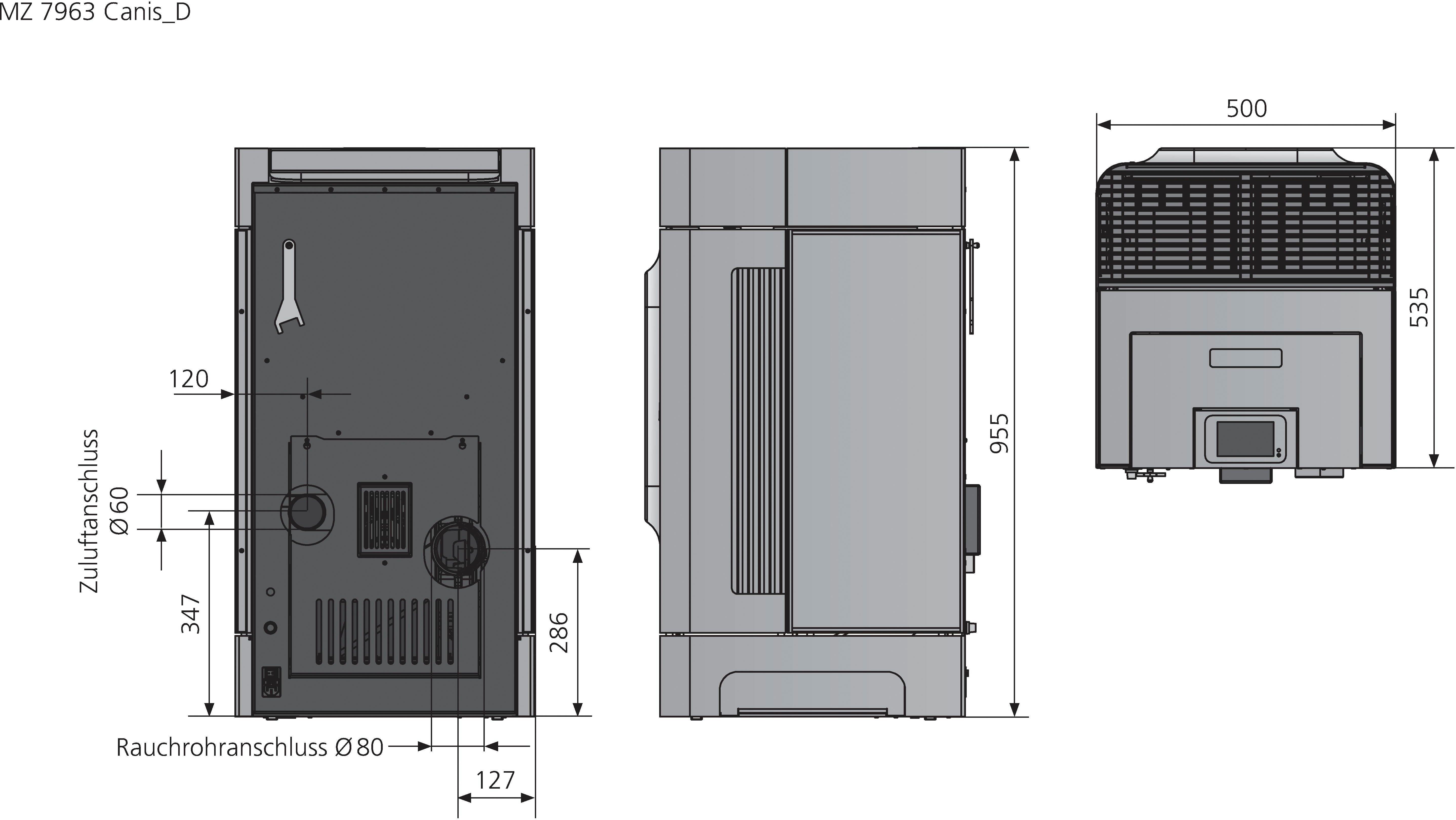 JUSTUS Pelletofen Canis, 6 kW, Zeitbrand