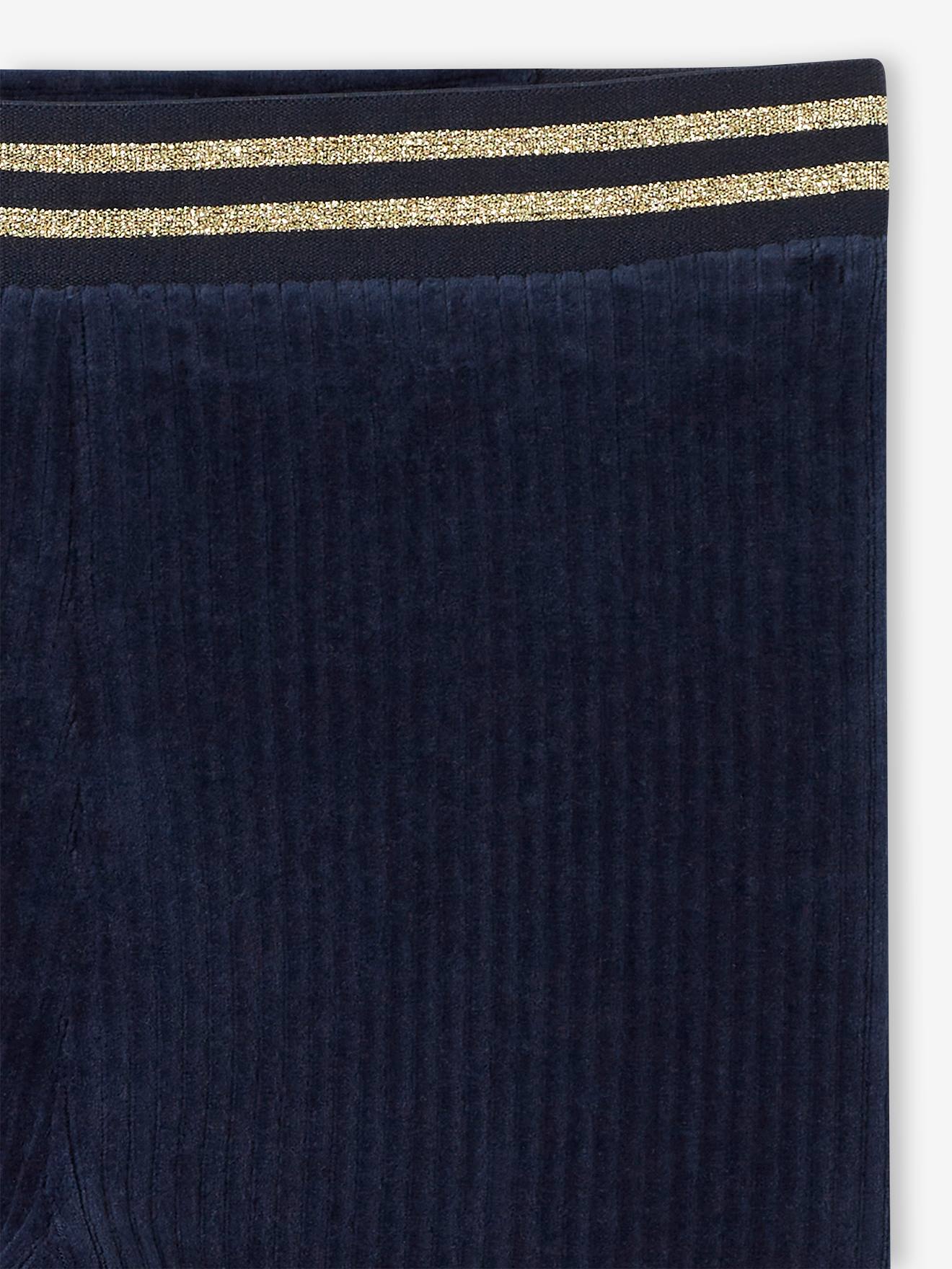 Legging velours fille camel