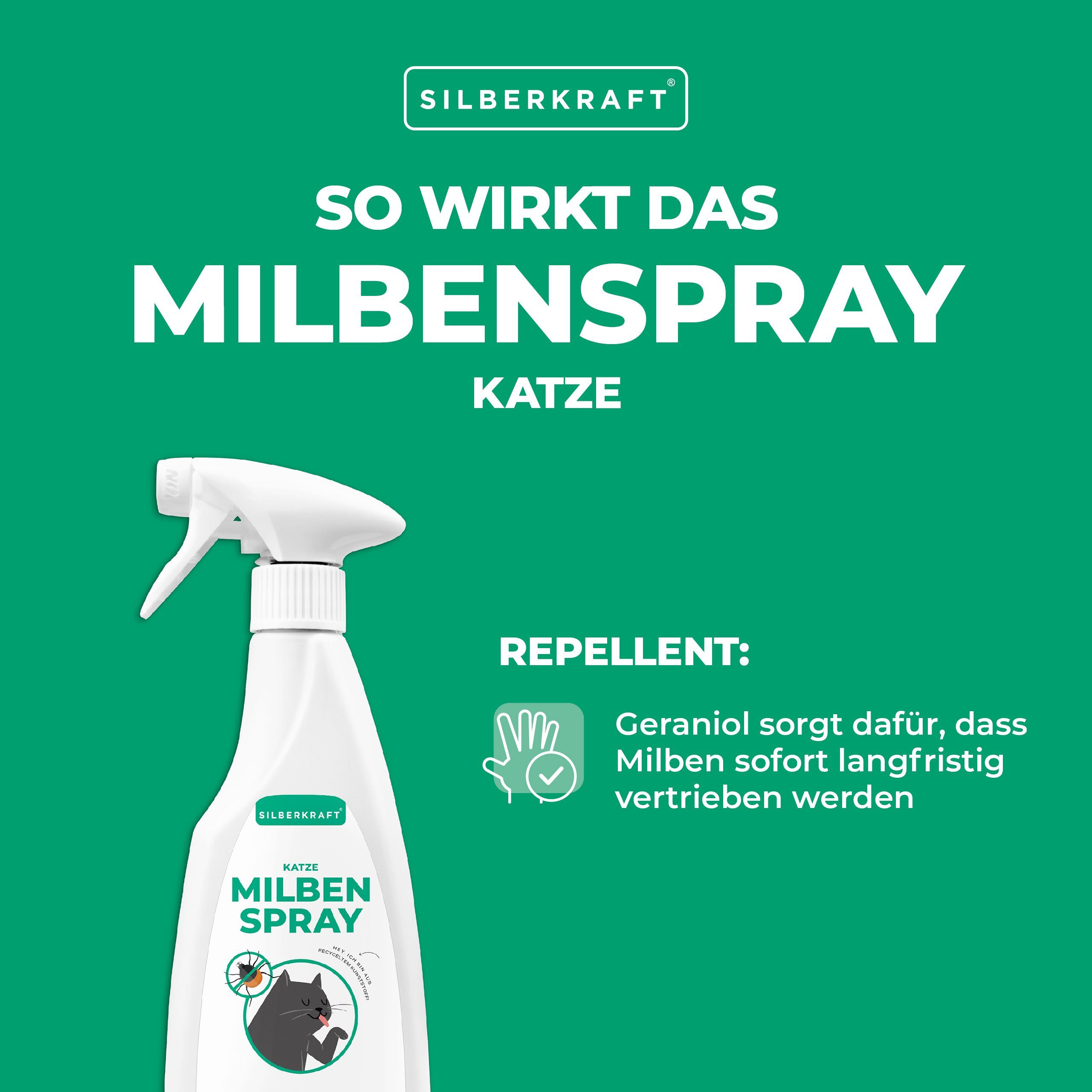 Silberkraft Insektenspray Milbenspray für Katzen, 500 ml, 1-St.