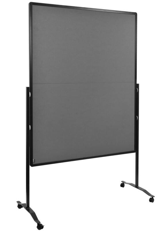 Legamaster PREMIUM PLUS Moderationswand klappbar, höhenverstellbar, Hoch- und Querformat, Filz, grau