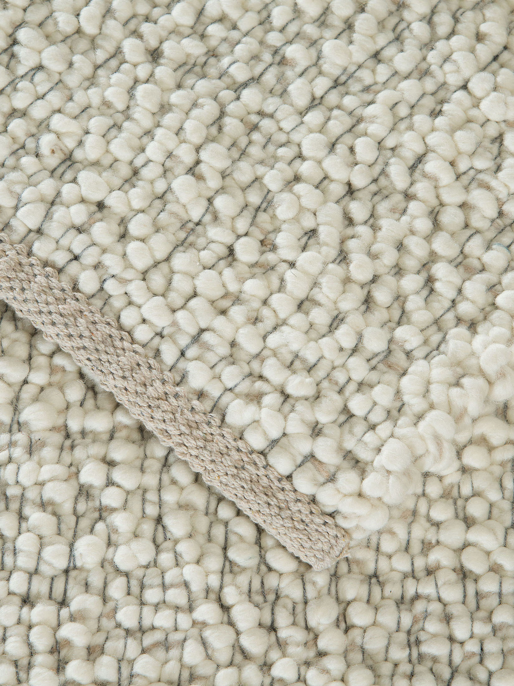 Solberga Woll-Teppich, Offwhite