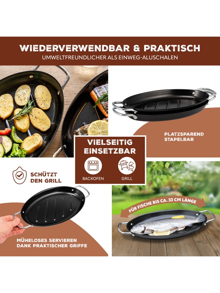 bremermann 2-er-Set Fisch-Grillpfanne günstig kaufen onesize