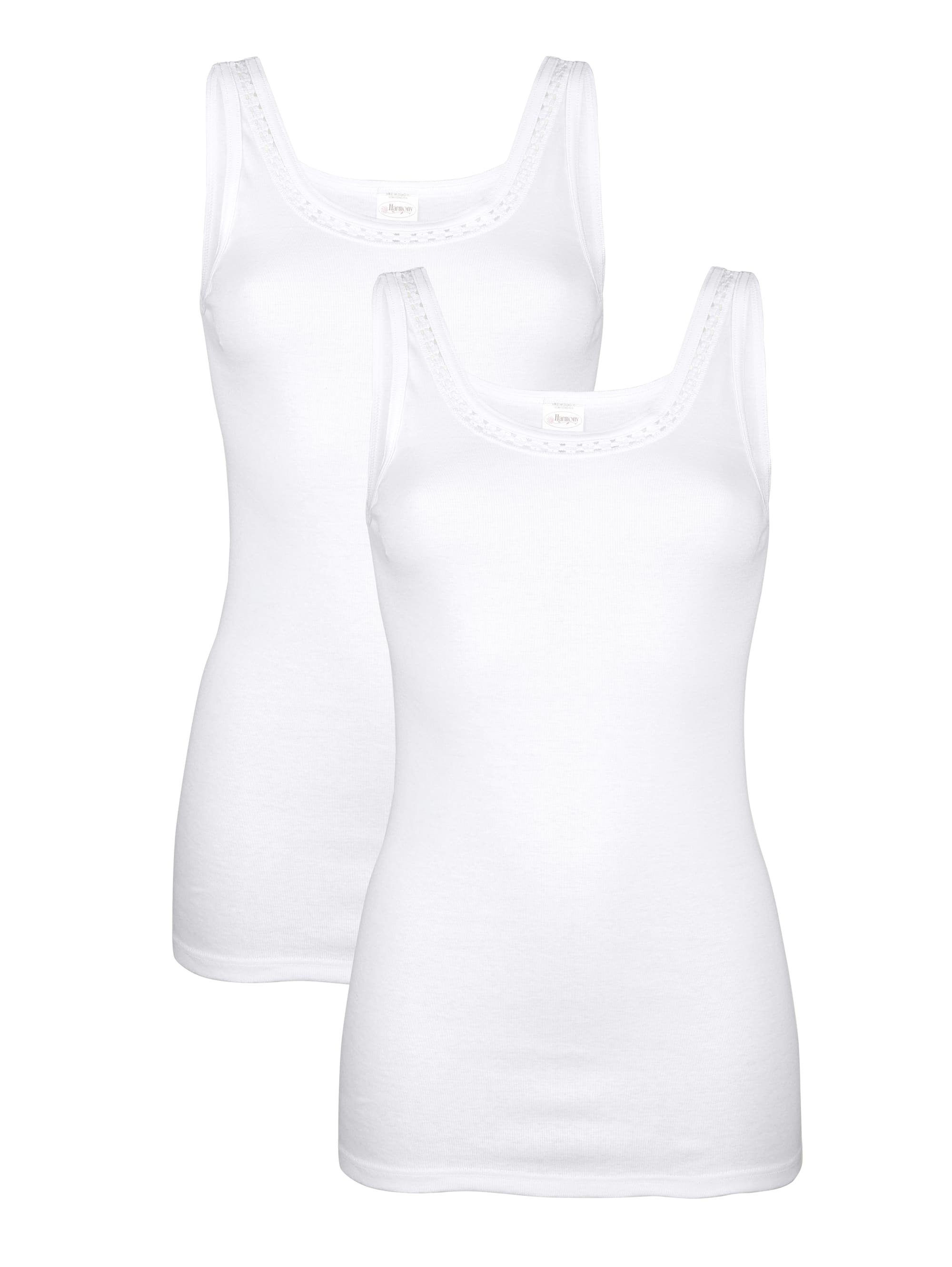 HARMONY Achselhemd Hemden im 2er Pack mit Hohlsaumspitze