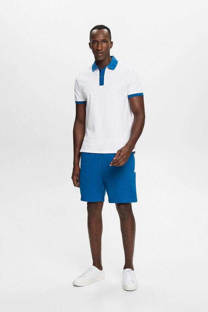 Zweifarbiges Piqué-Poloshirt