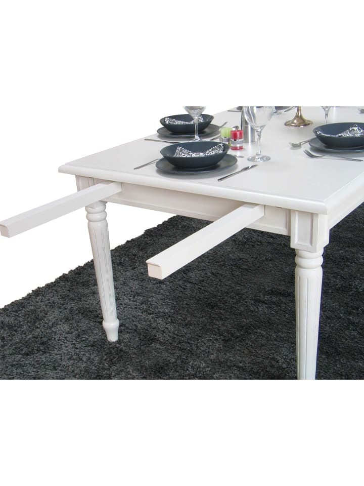 ebuy24 Essgruppe Amaretta (7-teilig) Weiß 180 x 100 cm günstig kaufen onesize
