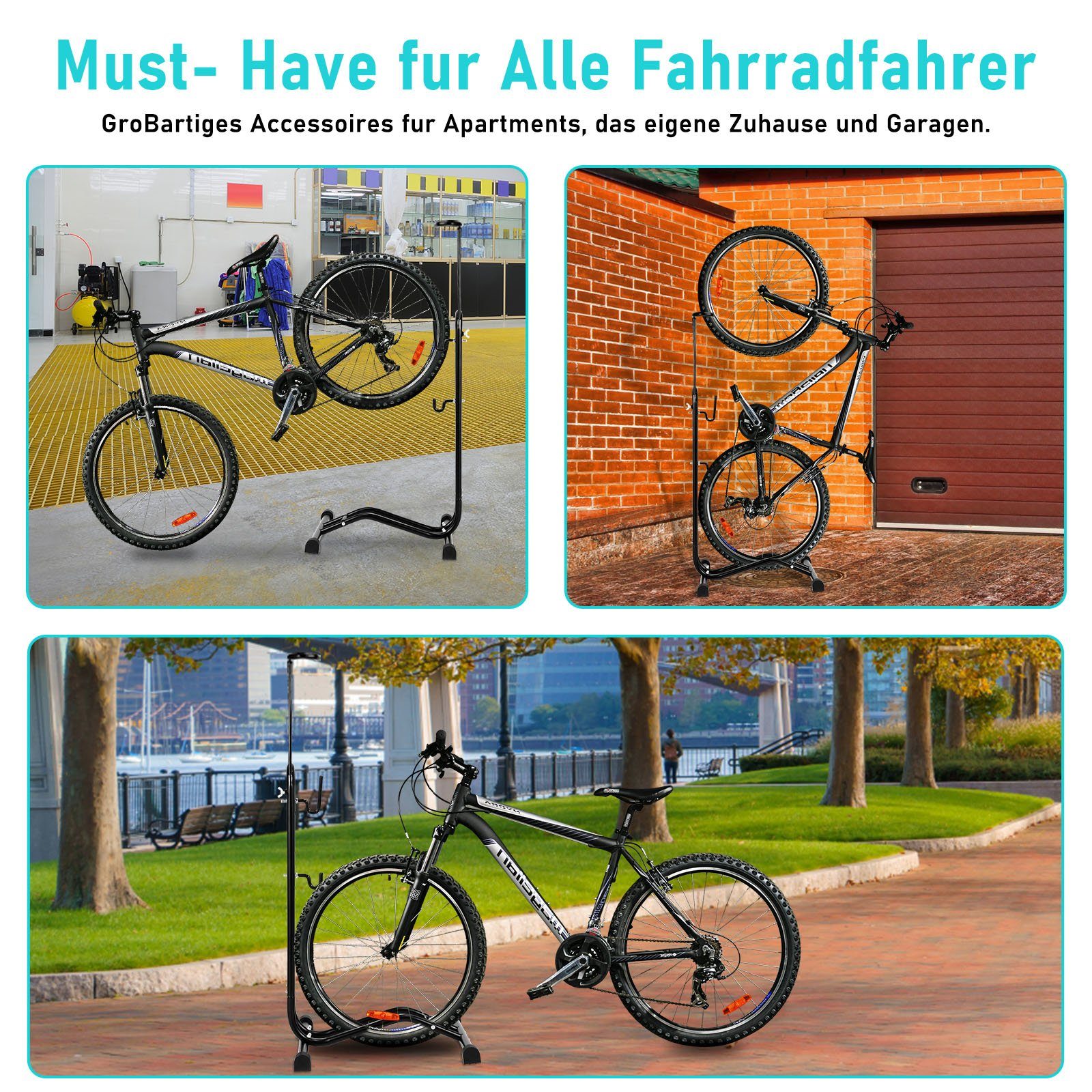 Gimisgu Fahrradständer Fahrradständer Ausstellungsständer Bodenständer freistehend Radständer