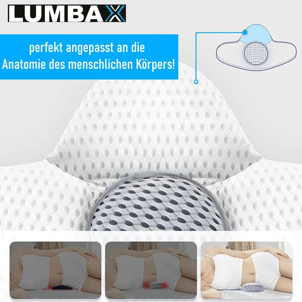 MAVURA Lendenkissen LUMBAX Lumbalkissen Rückenkissen Schmetterlingskissen, für Rückenschläfer & Seitenschläfer