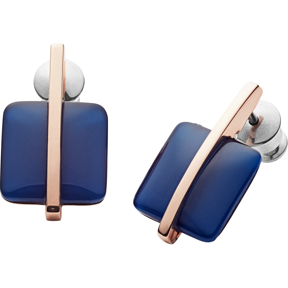 Skagen Boucles d'oreilles à fermoir à poussette Acier inoxydable Boucles d'oreilles