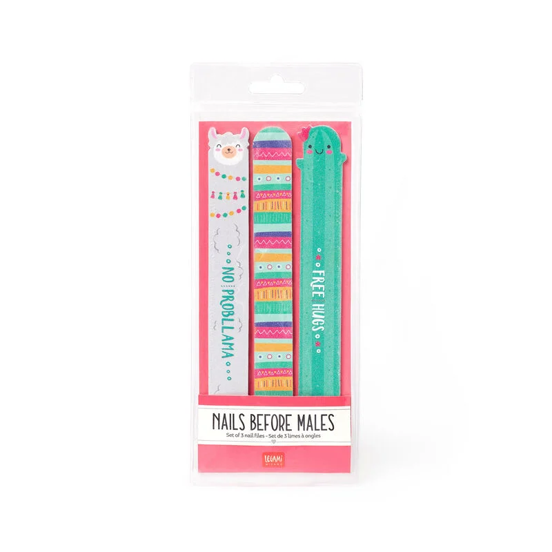 3 pilníky na nechty v sade - Nails Before Males