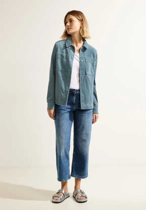 CECIL Cordjacke mit Hemdkragen