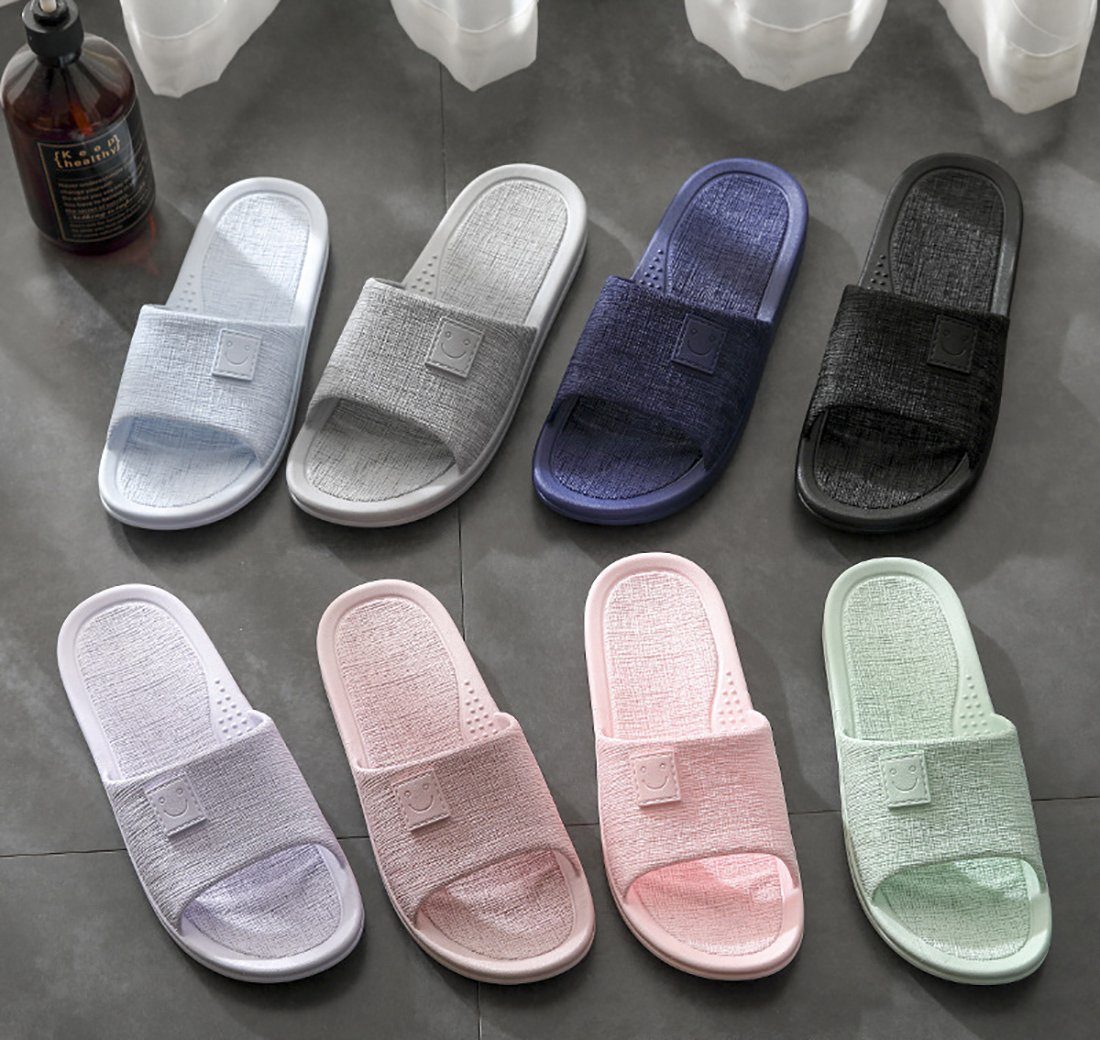 Geistesblitz Badeschuhe Unisex Herren Damen Badeschlappen Badesandale (Badeschlappen Unverzichtbare Hausschuhe für das Badezimmer, 1-tlg., Schnell Trocknende Duschhausschuhe) rutschfeste Badelatschen