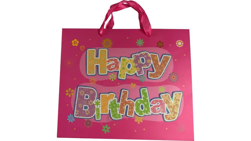 BOCK Geschenktüte gross Happy Birthday 32 x 26 x 14cm sortiert