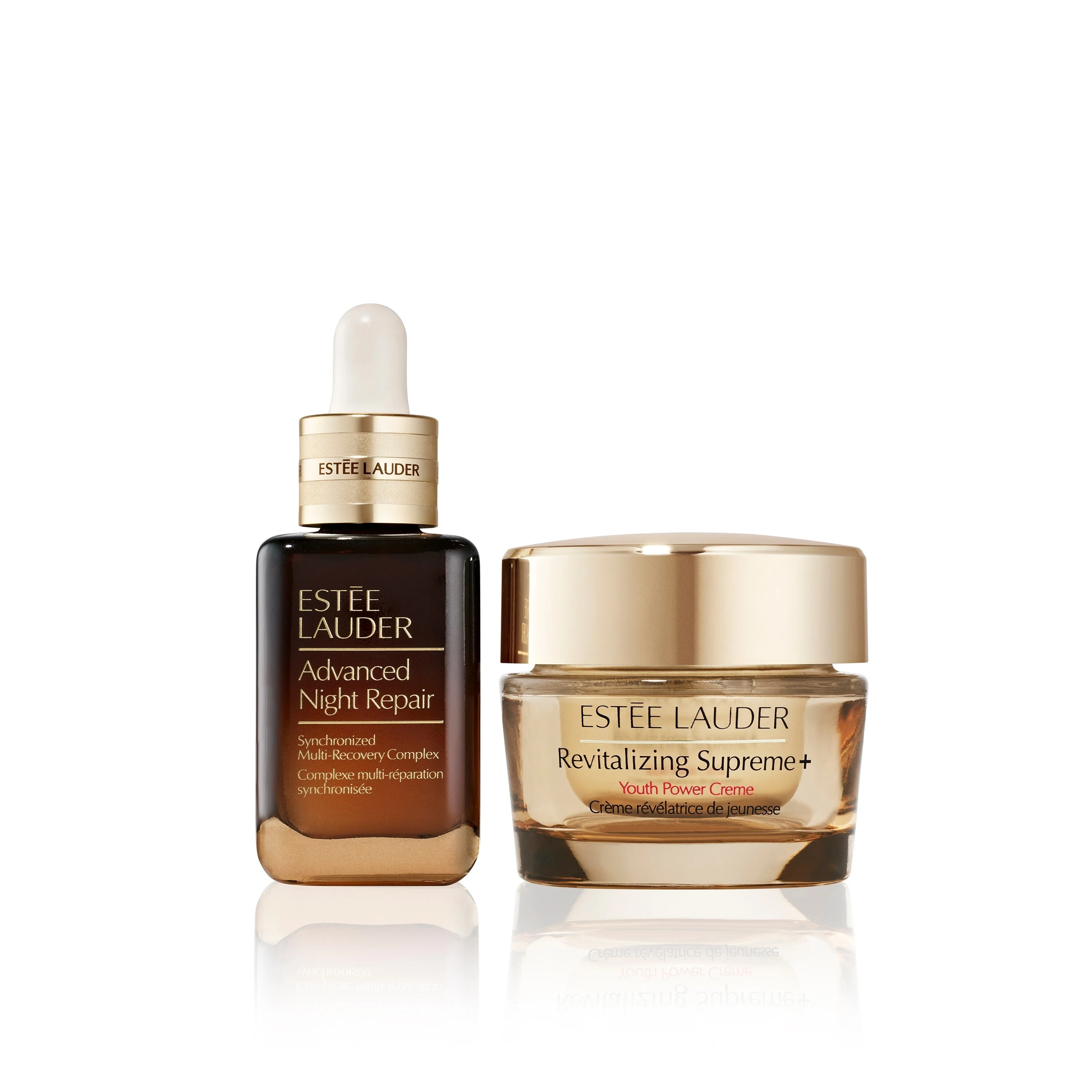 Napredni noćni serum za obnovu Napredni noćni serum za obnovu + Revitalizing Supreme+ Youth Power krema - set protiv bora, serum za lice protiv bora
