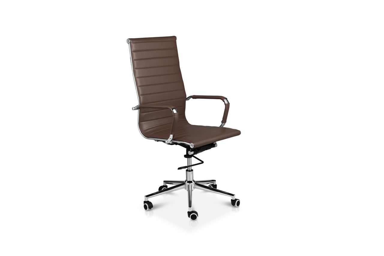 Lifa Living Bürostuhl Brisbane Dunkelbraunes PU-Leder
