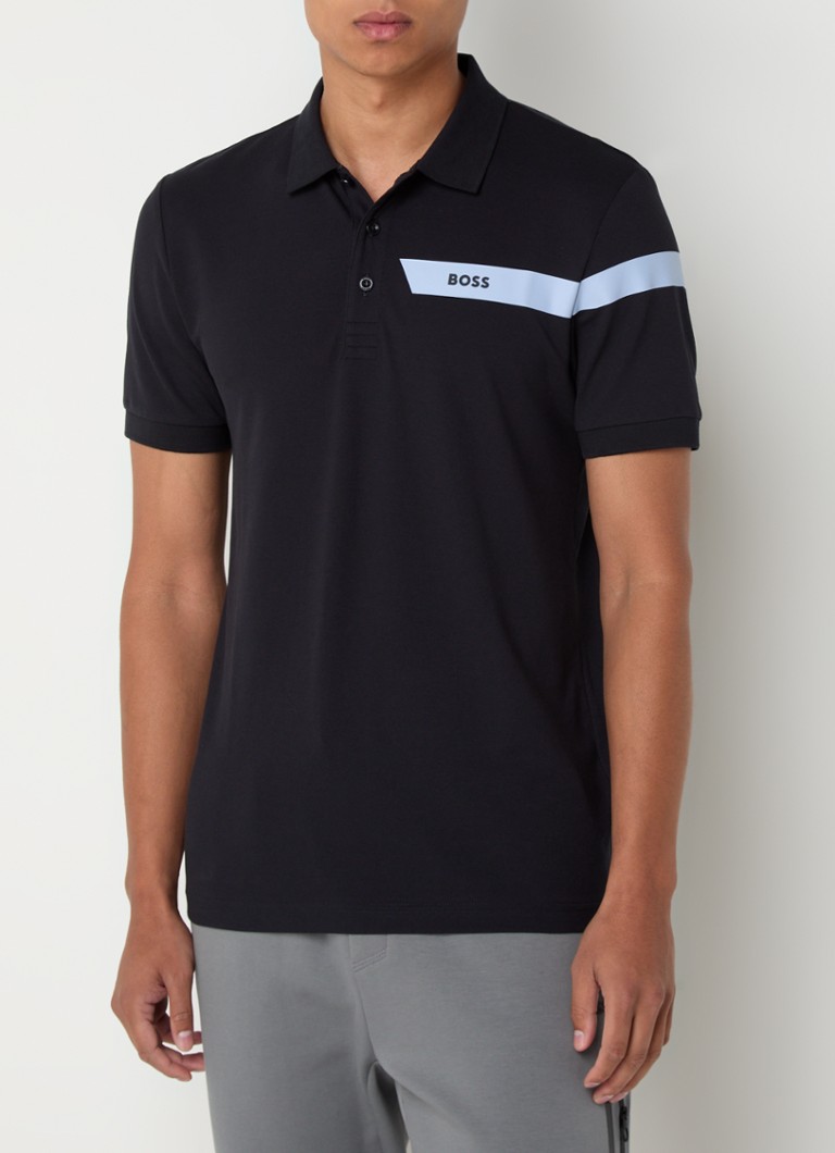 Polo HUGO BOSS Paule slim fit com logotipo