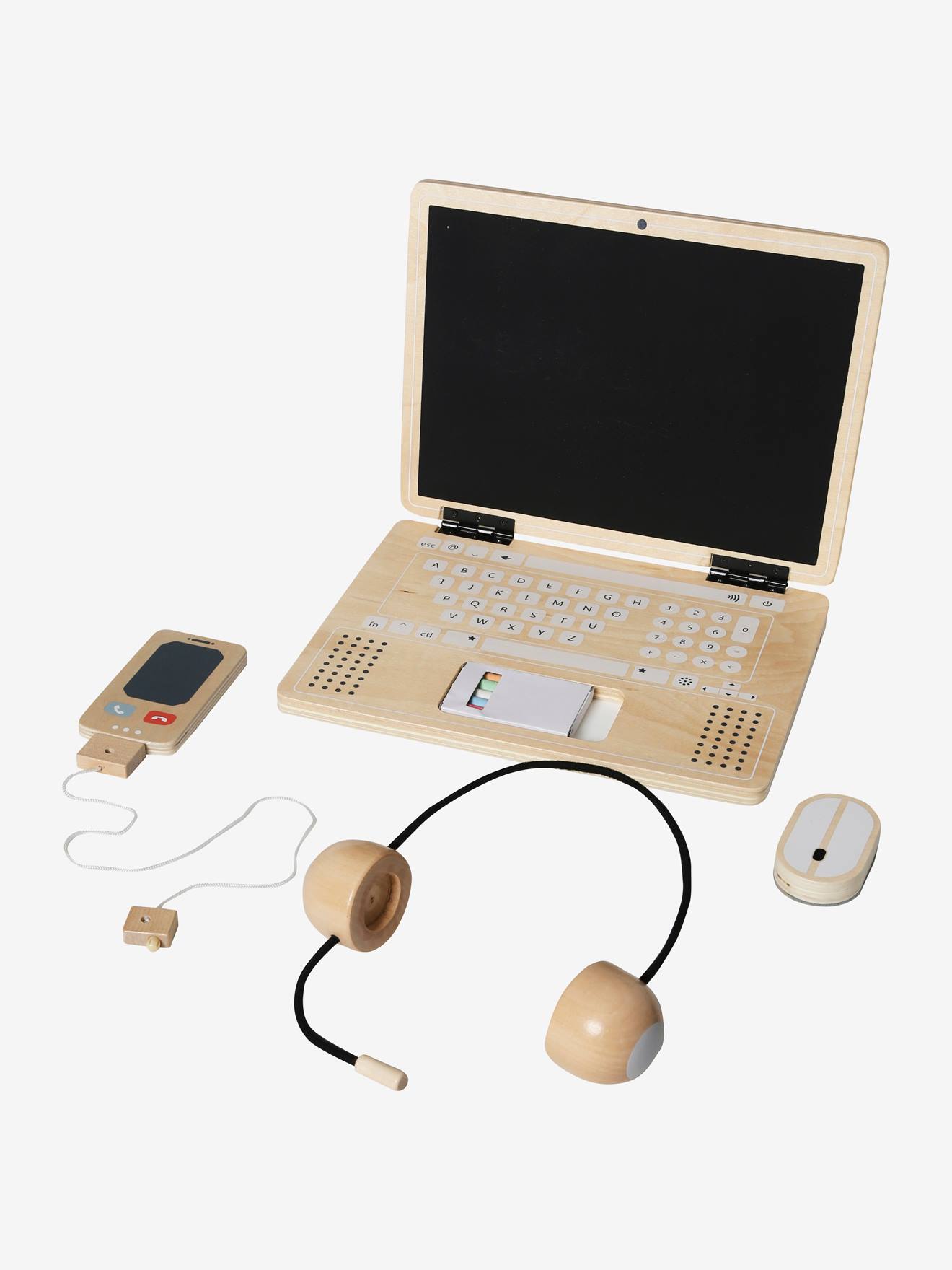 Vertbaudet Homeoffice-Set, Holz FSC - mehrfarbig