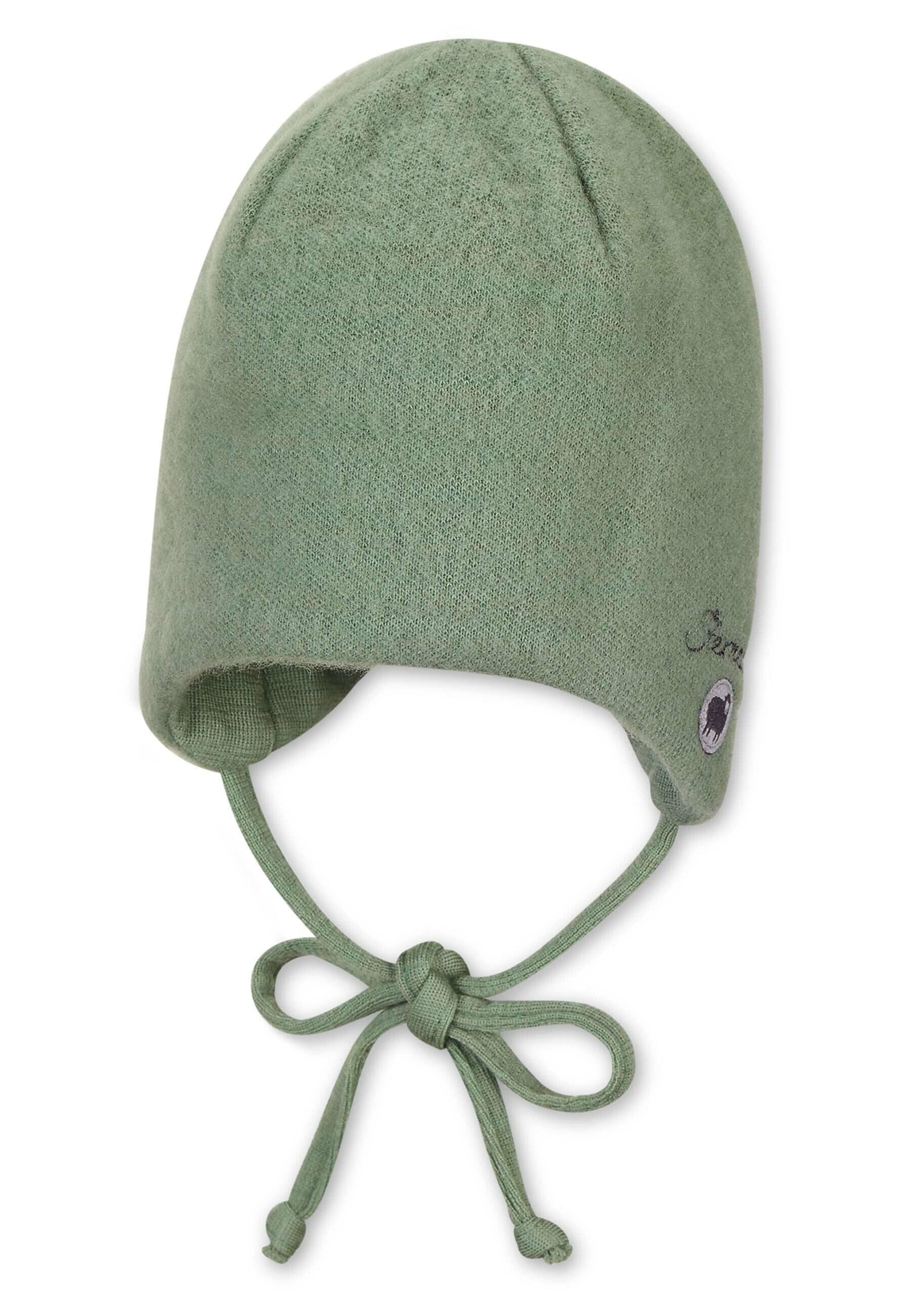 Mütze aus Wolle (Merino) mit Bindeband in 5 Farben