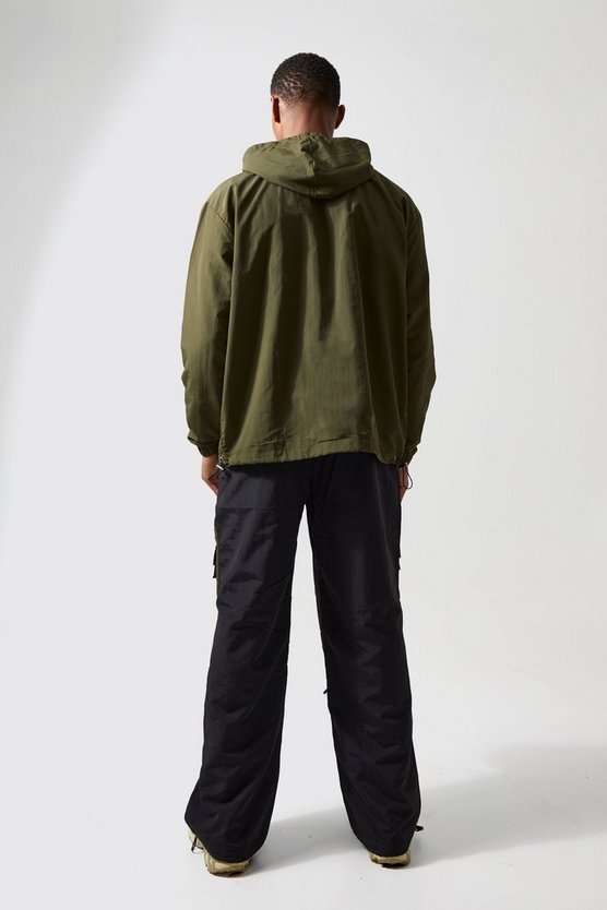 Active Oversize Regenjacke aus mattem Nylon