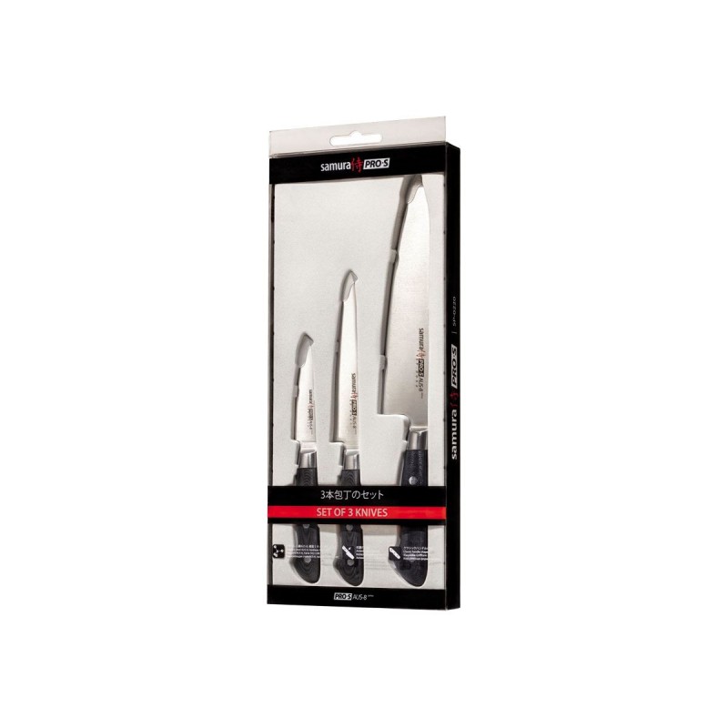 Samura PRO-S 3-teiliges Set (Kochmesser - Filetmesser - Pelucchino)
