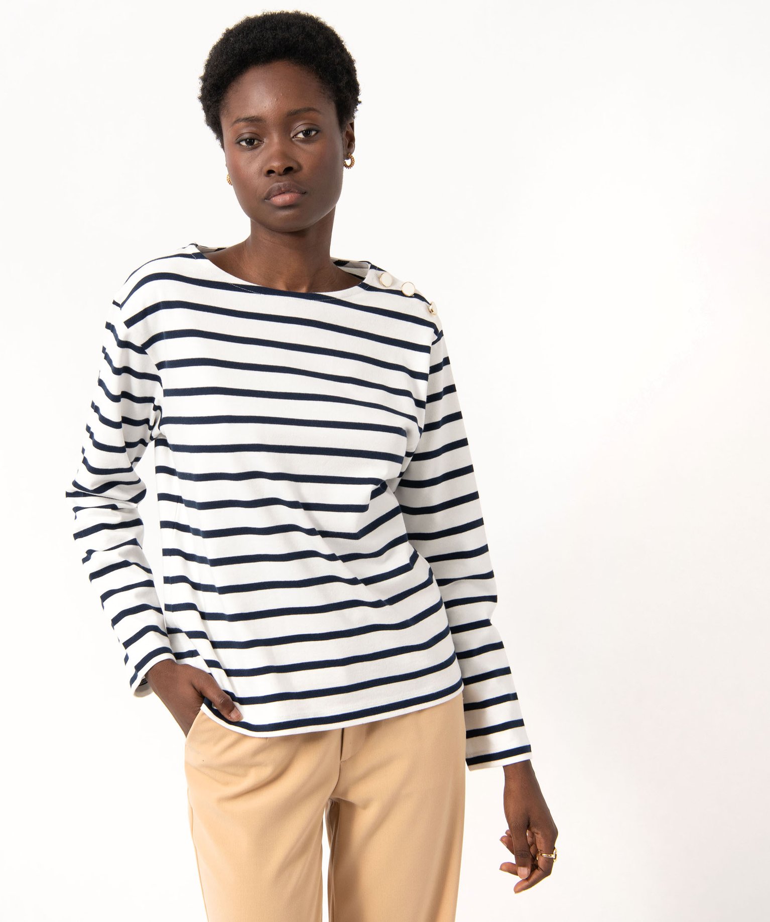 Tee-shirt rayé à manches longues femme raye | GEMO