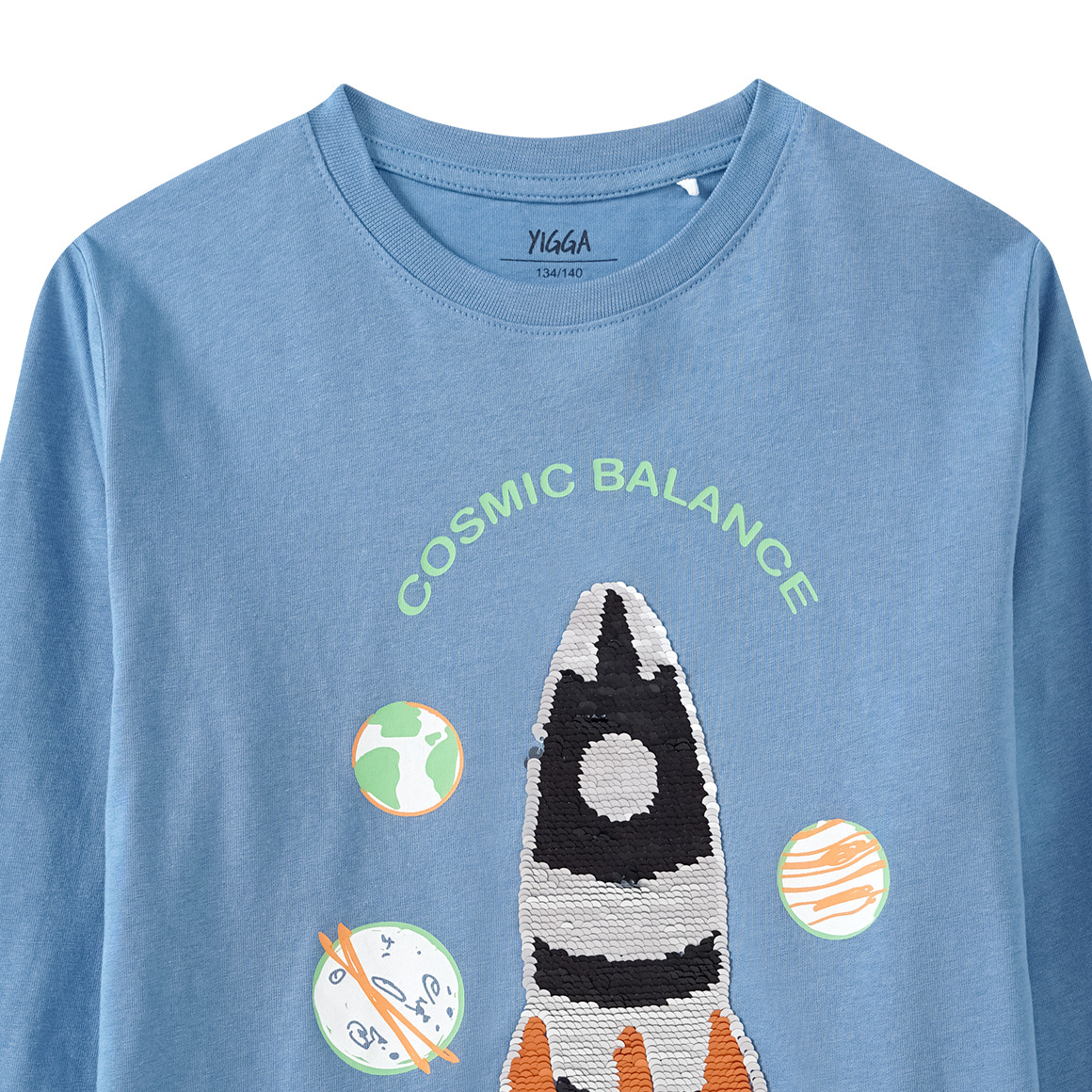 Jungen Langarmshirt mit Wendepailletten