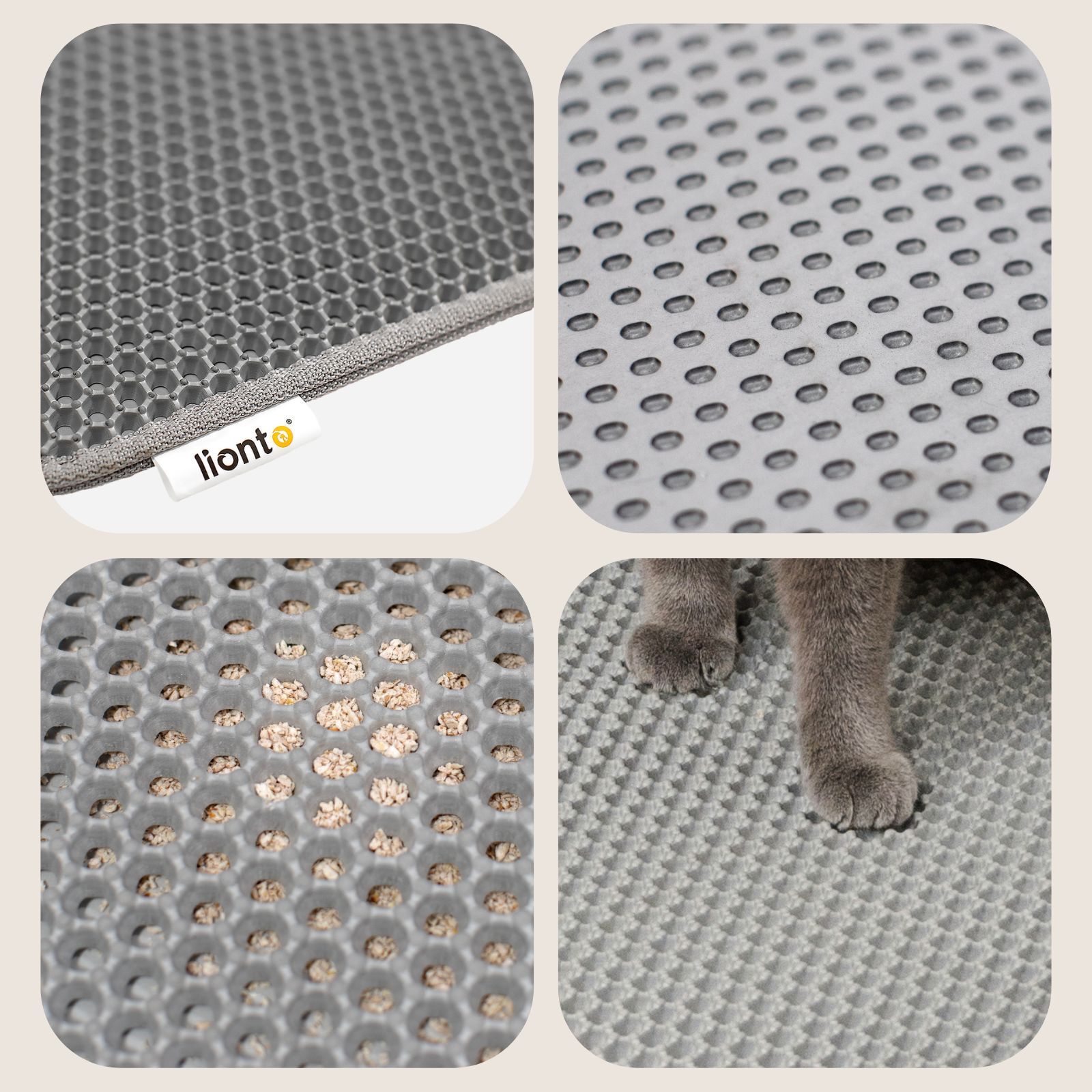 Lionto Toilettenzubehör Lionto doppellagige Katzenstreu-Matte S