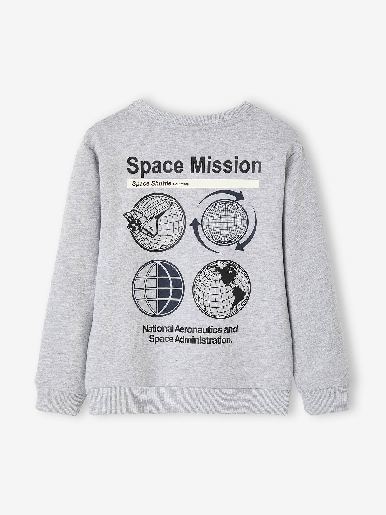 Sweat garçon NASA® gris chiné