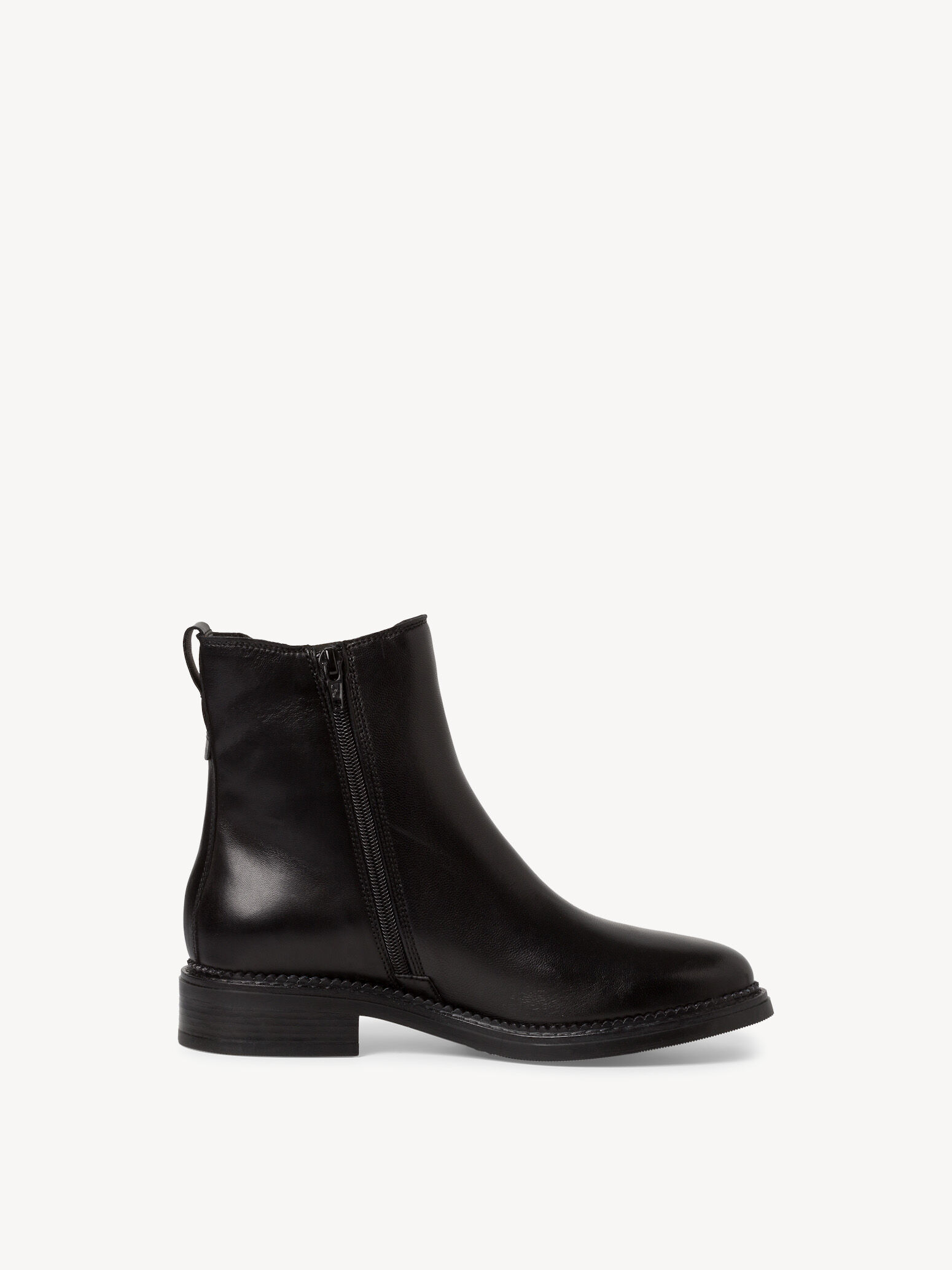 Bottine Chelsea en cuir - noir
