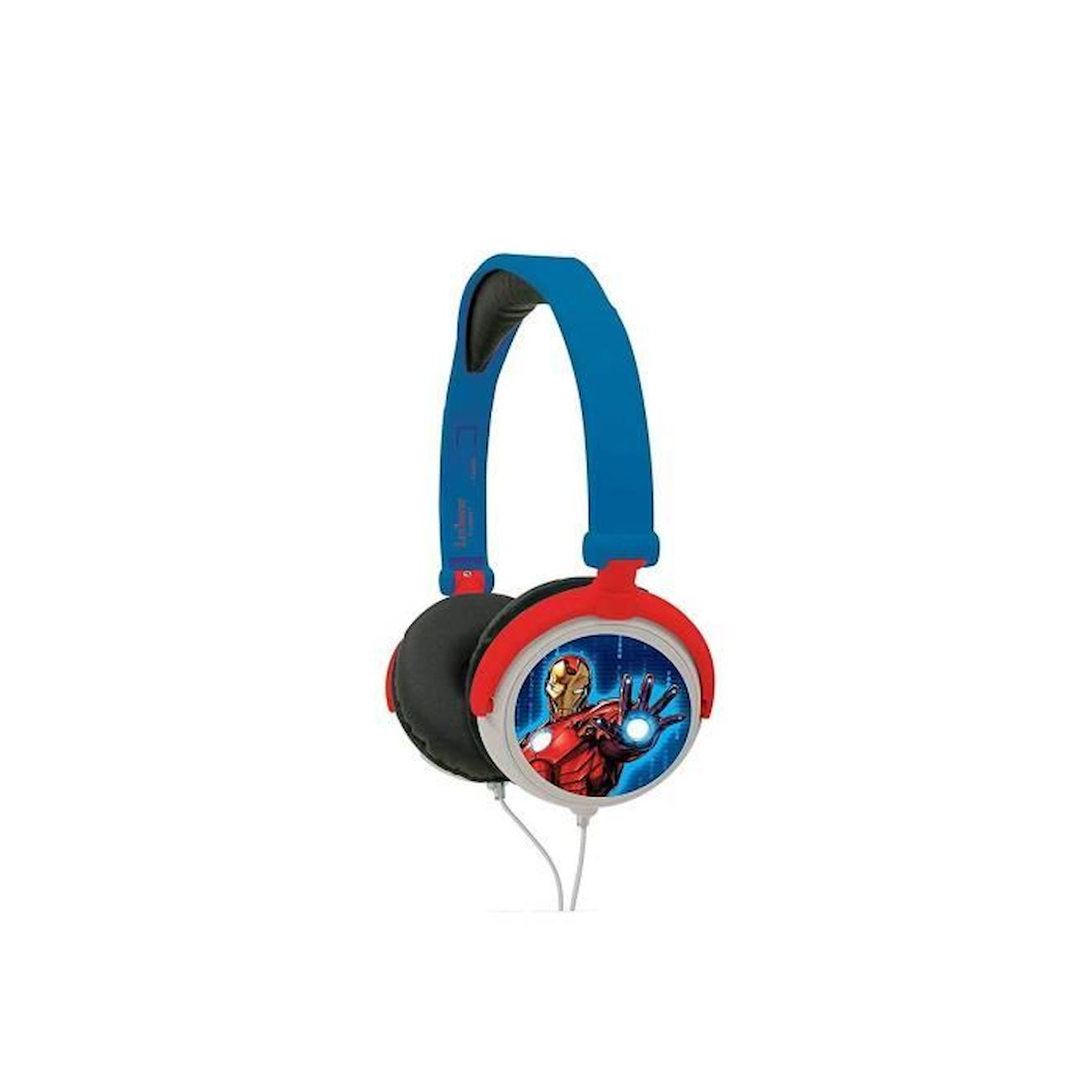 Casque stéréo filaire pliable Avengers bleu