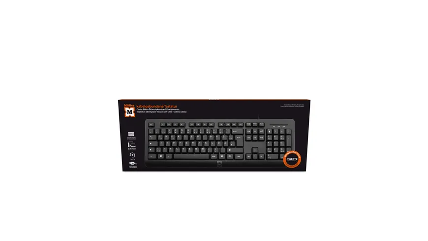 Müller kabelgebundene Tastatur, QWERTZ (DE/AT), schwarz