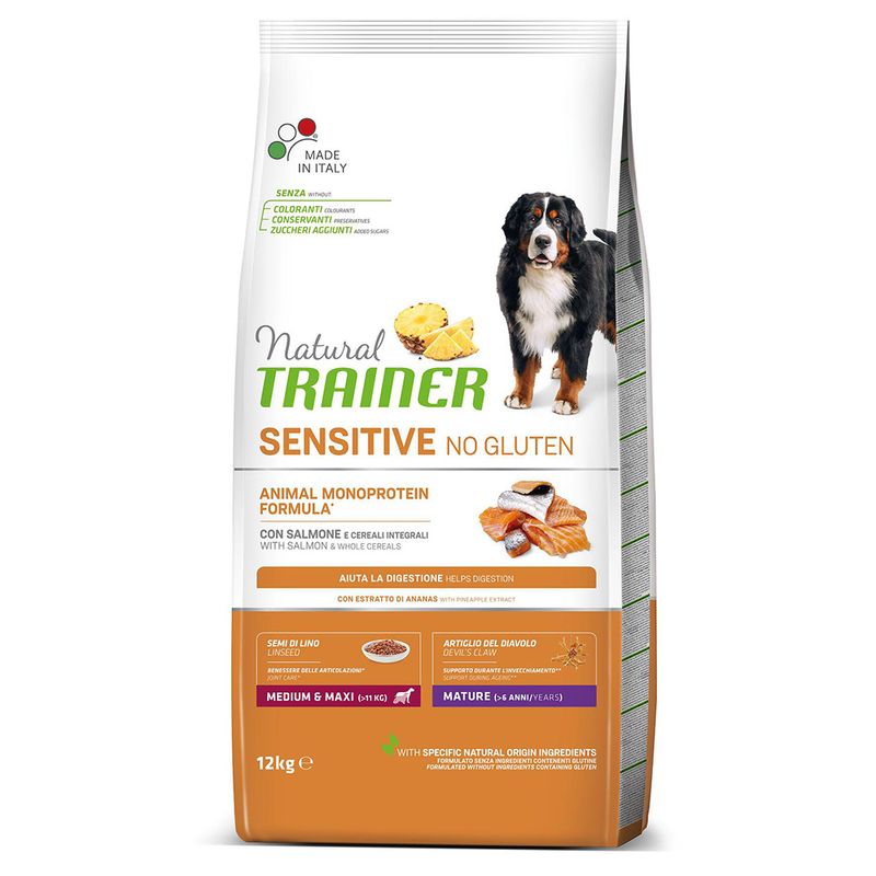Natural Trainer Sensitive No Gluten Medium/Maxi Mature mit Lachs