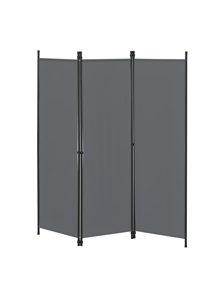en.casa Raumteiler Huesca - 3-teilig in Grau (H)171cm (B)150cm günstig kaufen onesize