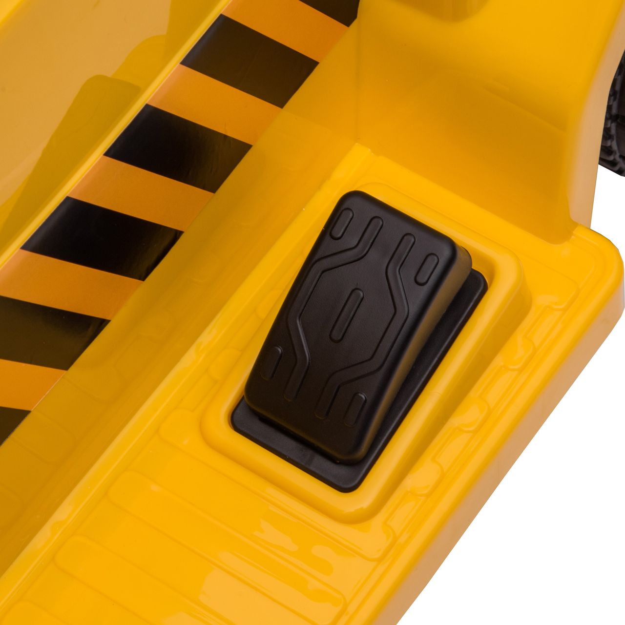 HOMCOM Elektro Kindertraktor mit kippbarer Ladefläche, max. 3 km/h Metall Gelb