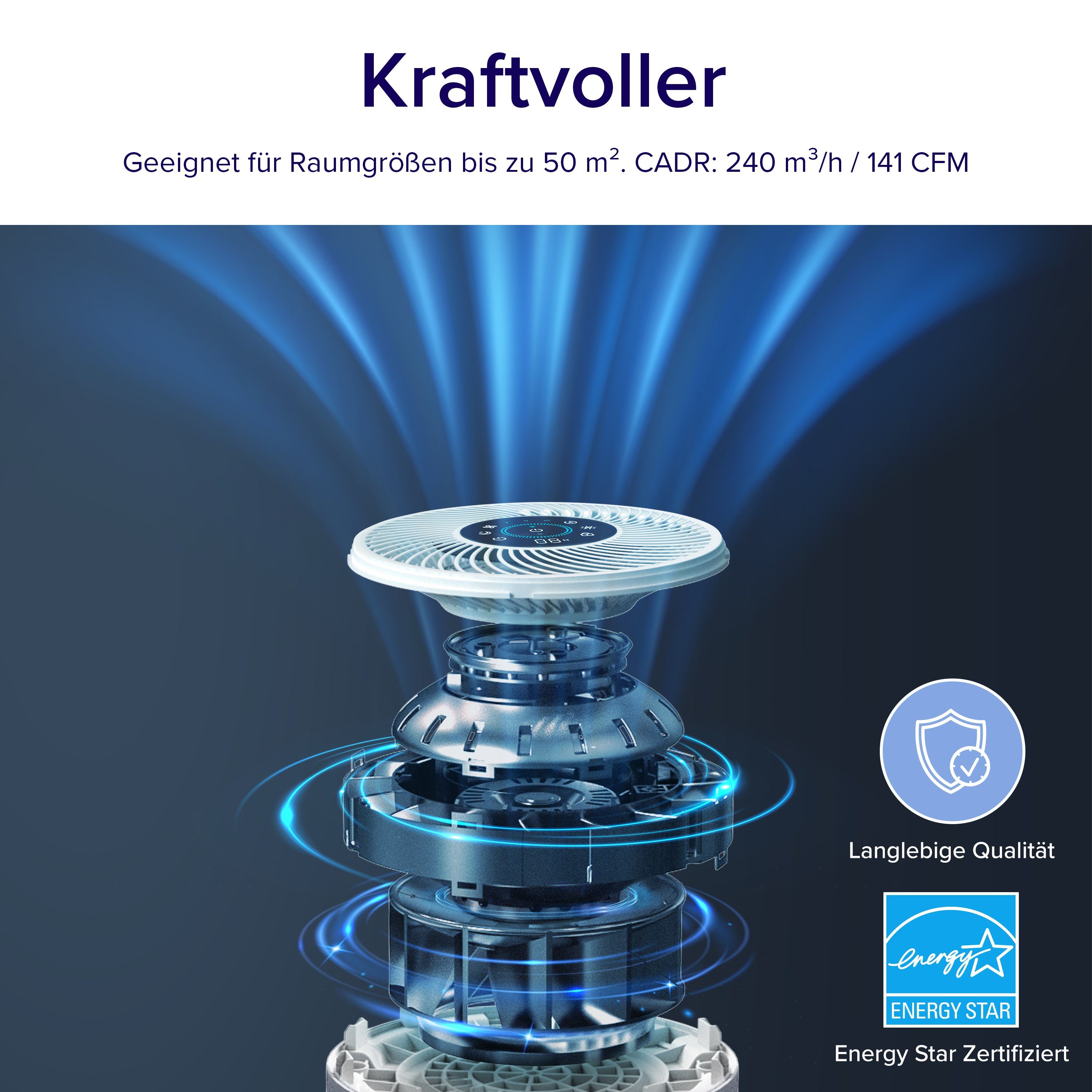Levoit Luftreiniger, Core 300S Pro, Levoit, für 50 m² Räume