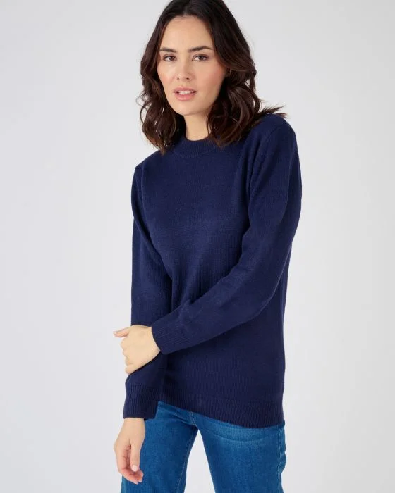 Pull col rond maille jersey