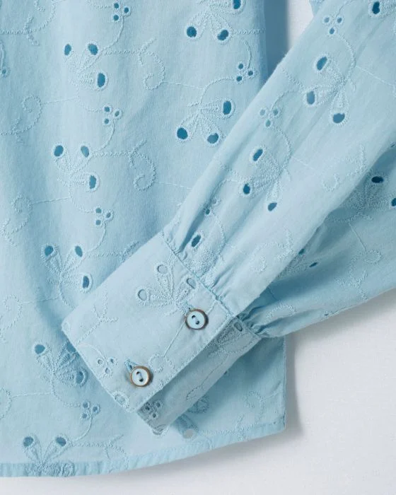 Chemisier à volants broderie anglaise