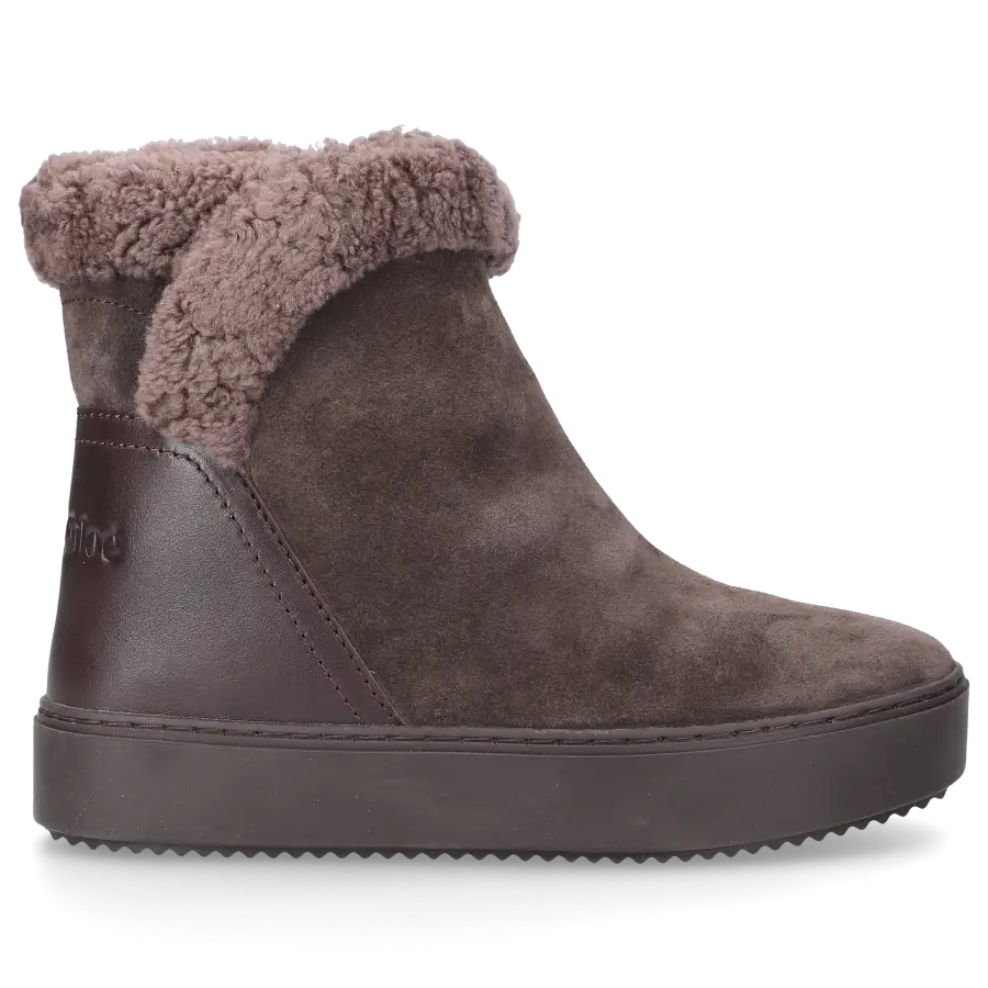 SEE BY CHLOÉ - Snowboots JULIET Veloursleder - braun