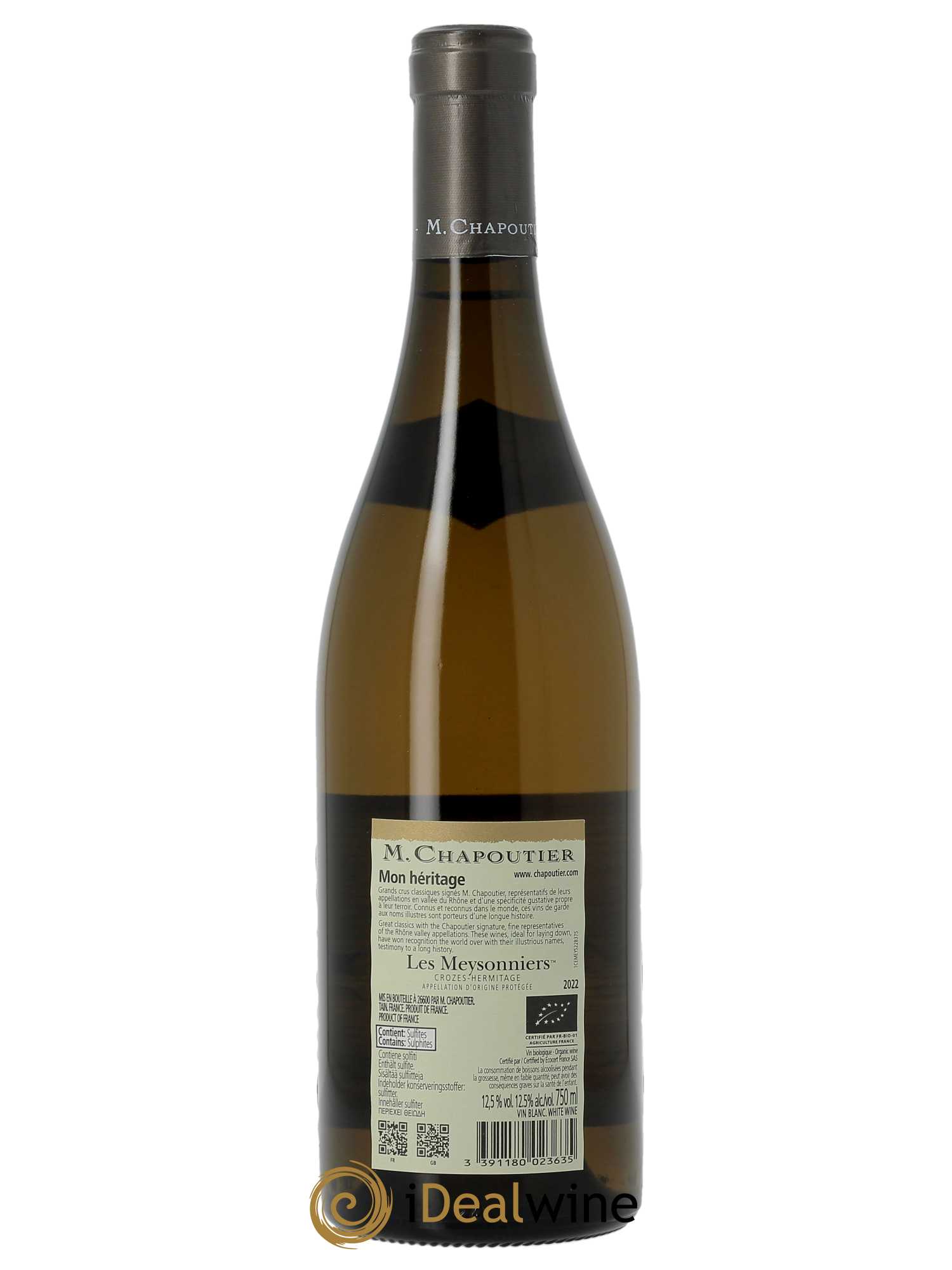 Crozes-Hermitage Les Meysonniers Chapoutier  2022 - Lot de 1 Bouteille