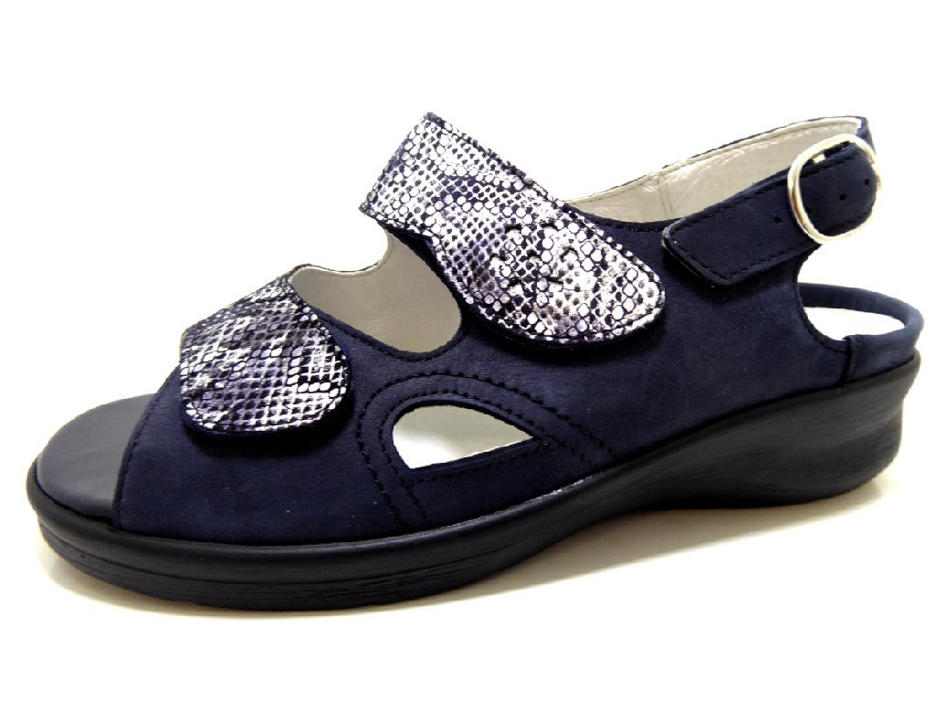WALDLÄUFER Komfort Sandalen blau