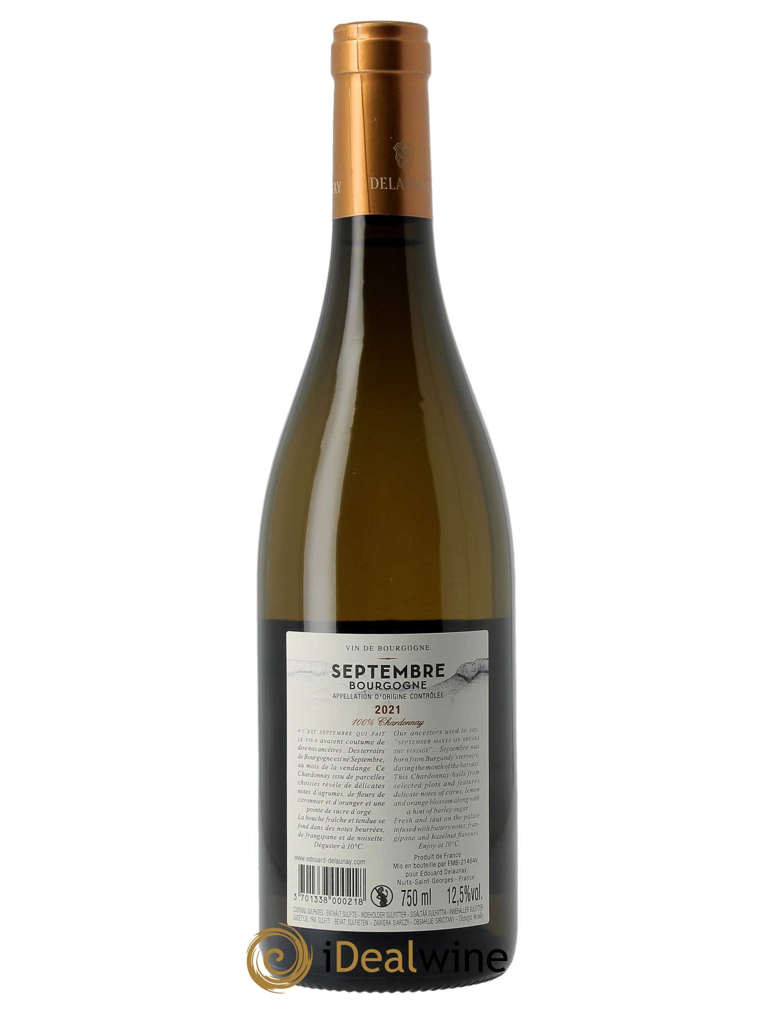 Bourgogne Septembre Edouard Delaunay  2021 - Lot de 1 Bouteille