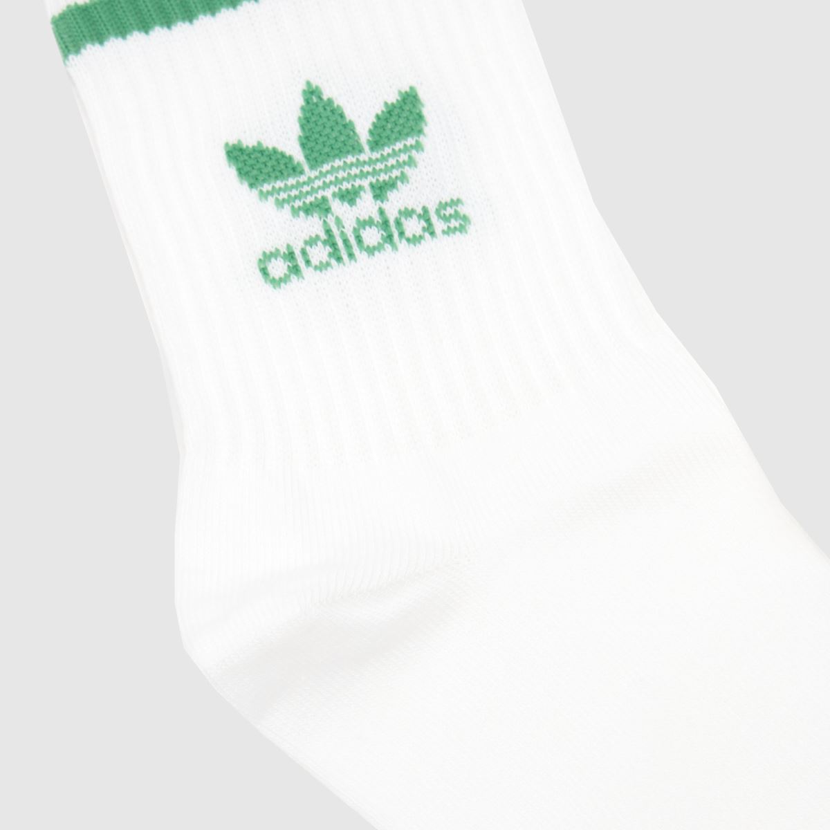 adidas fehér és zöld eredeti zokni, 3 darabos szett